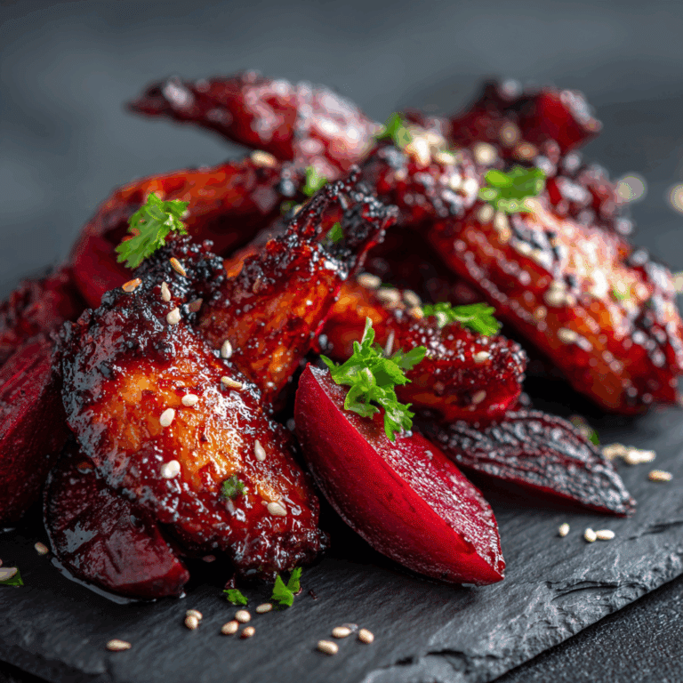 Smoky Beetroot Wings with Chili-Garlic Glaze Recipe