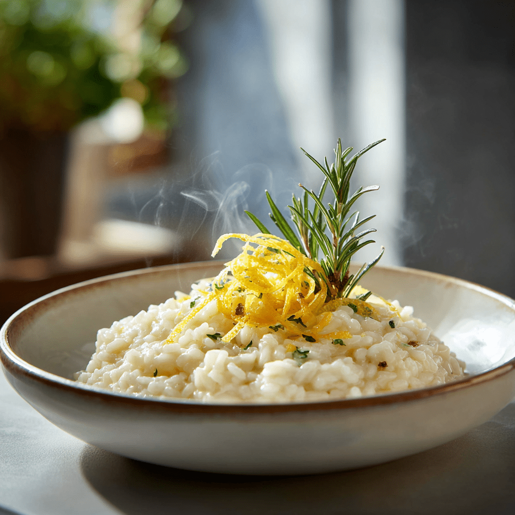 Creamy Lemon Herb Risotto Recipe - Recipe Image