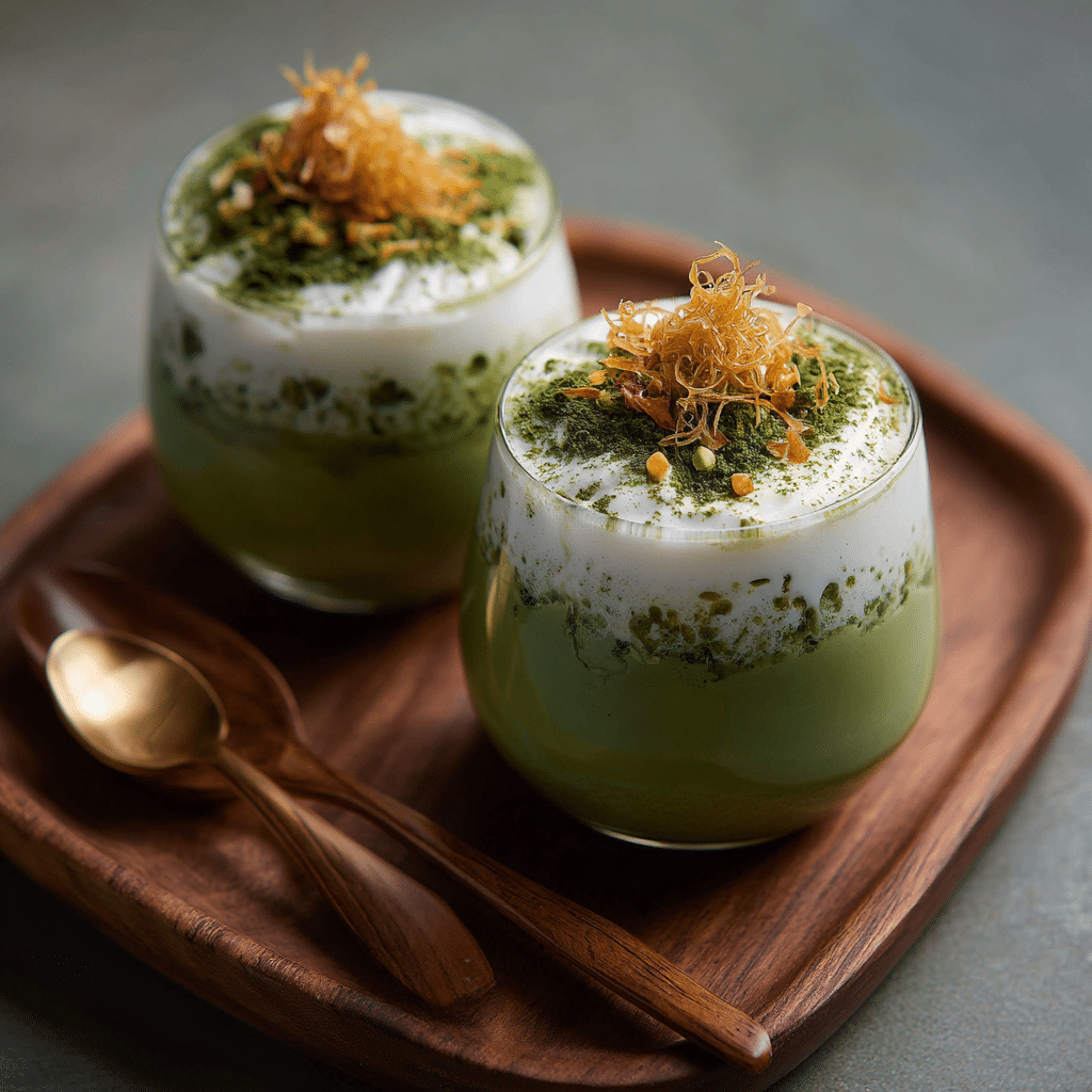 Coconut Matcha Pudding Recipe