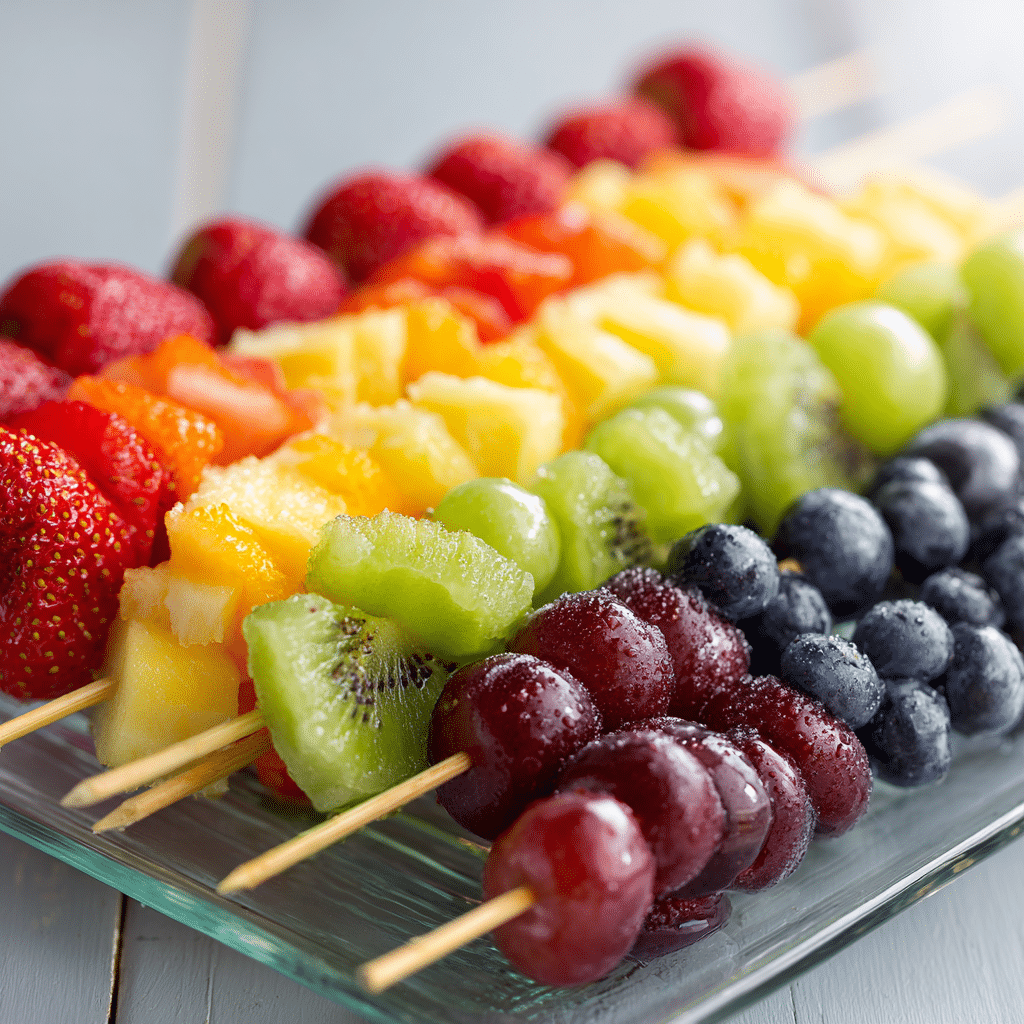 Rainbow Fruit Skewers Recipe