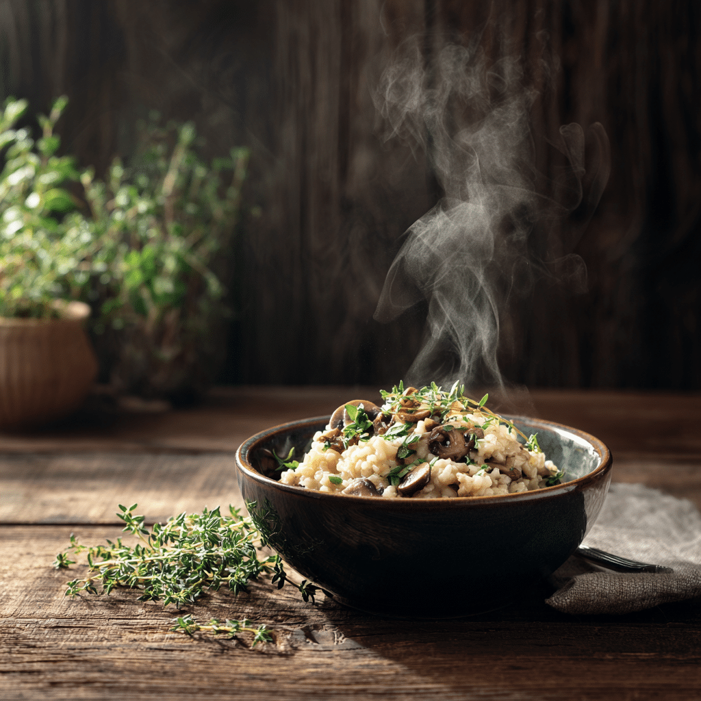 Mushroom and Thyme Risotto - Recipe Image