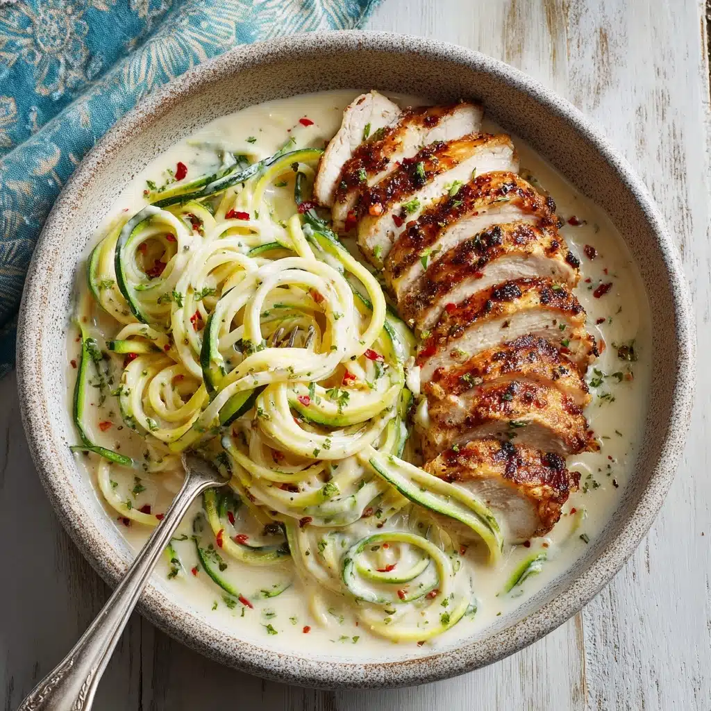 Zucchini Noodle Chicken Alfredo Recipe - Recipe Image