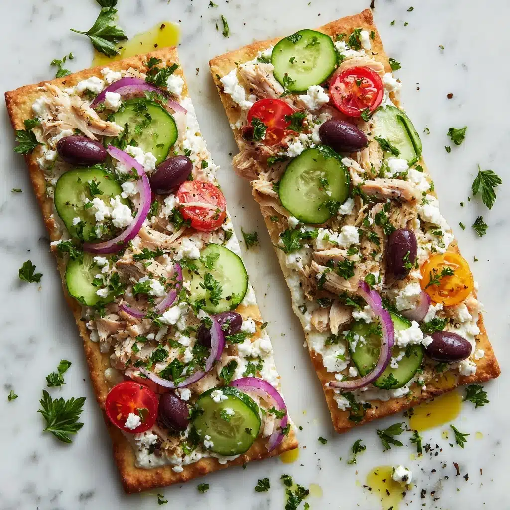 Mediterranean Chicken Flatbread Recipe - Recipe Image