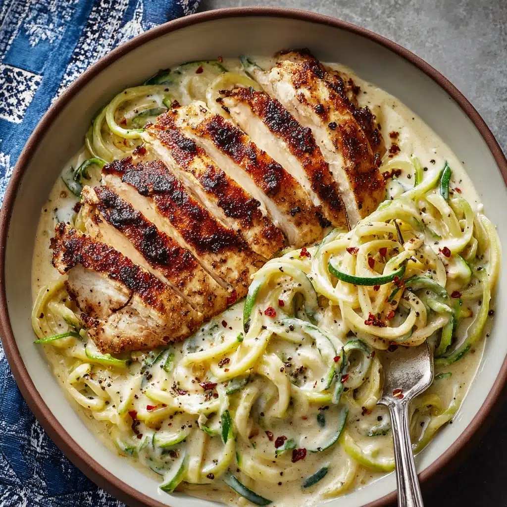 Zucchini Noodle Chicken Alfredo Recipe - Recipe Image