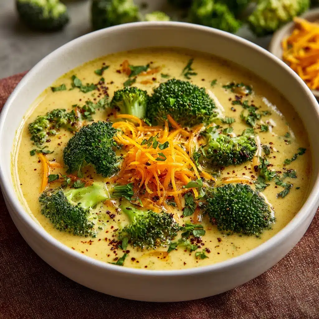 HIGH PROTEIN BROCCOLI CHEDDAR SOUP Recipe