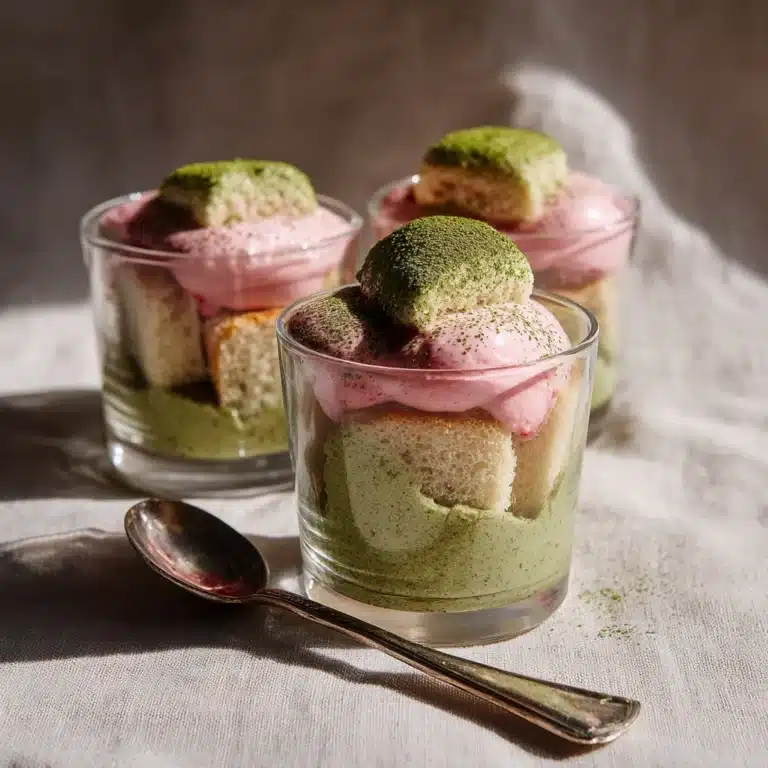 Strawberry Matcha Tiramisu Cups Recipe