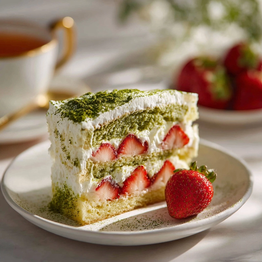 Matcha Strawberry Shortcake Recipe - Recipe Image
