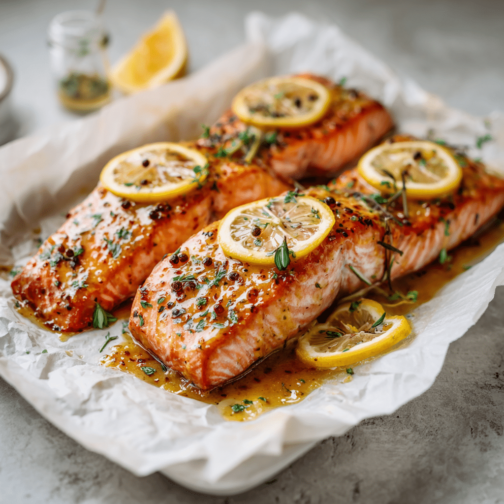 Baked Honey Mustard Salmon Recipe - Recipe Image