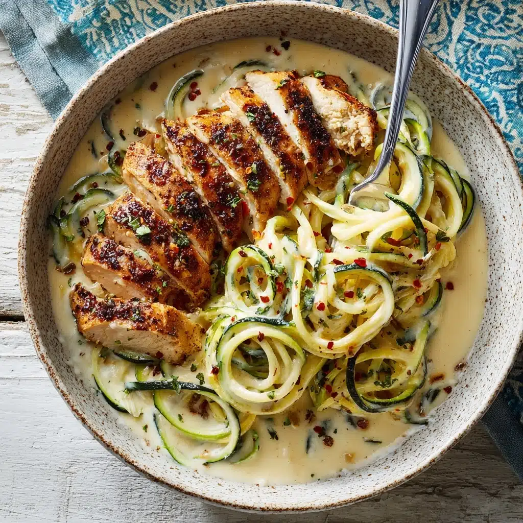 Zucchini Noodle Chicken Alfredo Recipe - Recipe Image