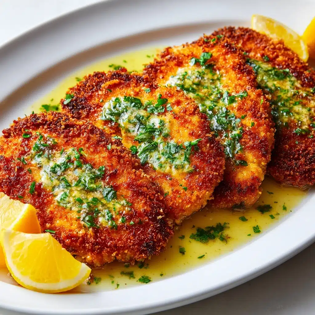 Crispy Lemon Chicken Cutlets with Salmoriglio Sauce Recipe - Recipe Image