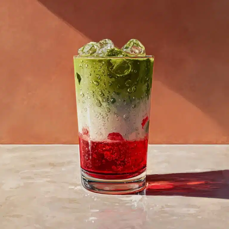 Iced Strawberry Matcha Macchiato Recipe