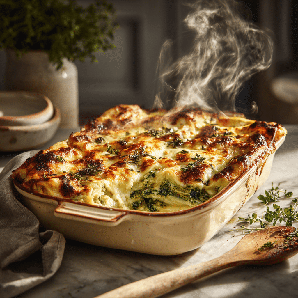 Creamy Spinach & Artichoke Lasagna Recipe - Recipe Image