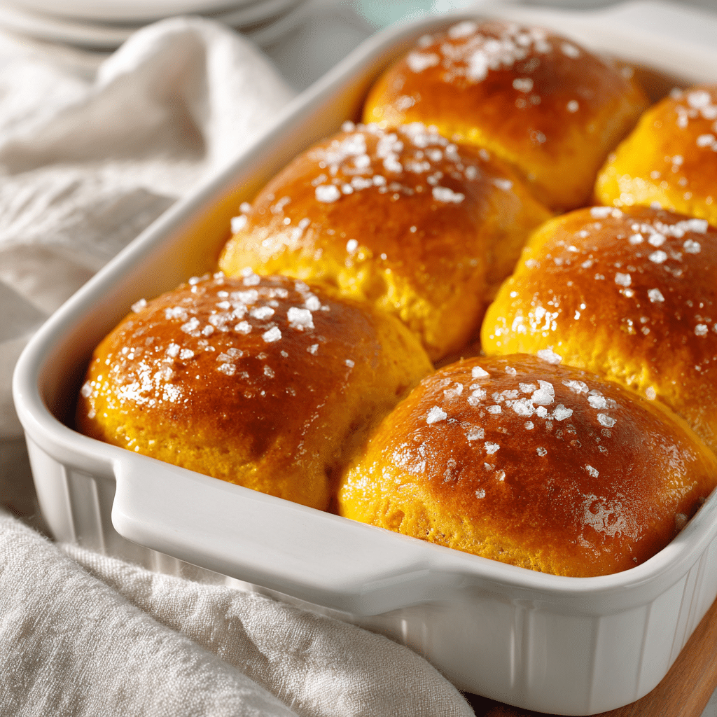 Pumpkin Parker House Rolls Recipe - Recipe Image