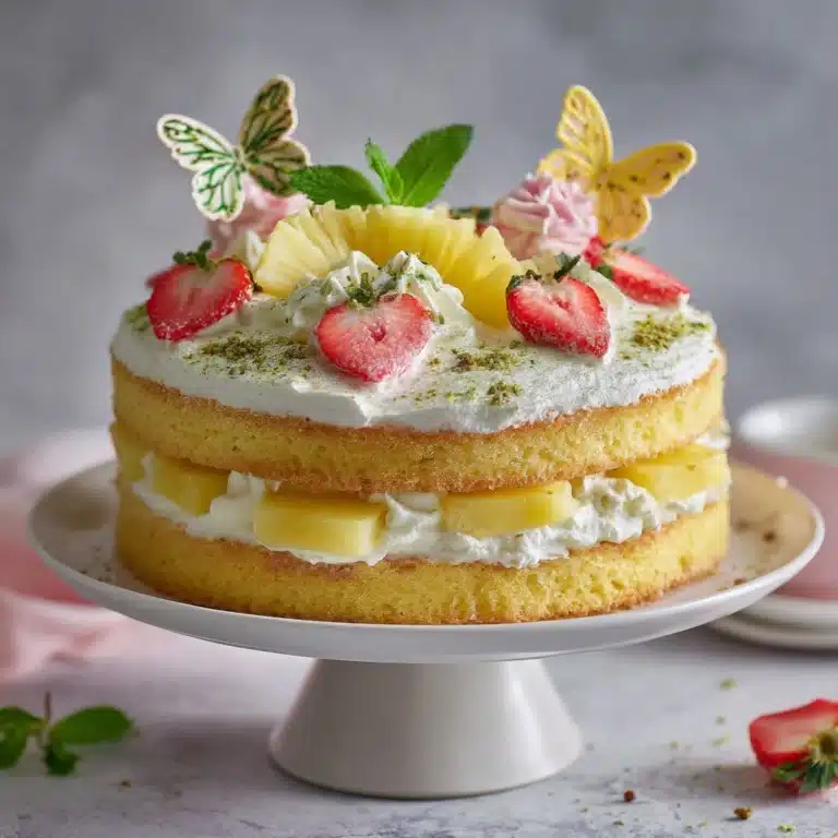 Pineapple Cake (Butterfly Cake) Recipe