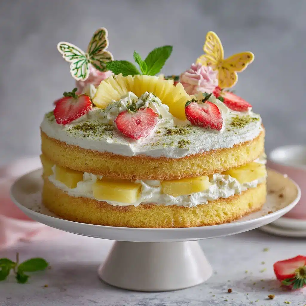 Pineapple Cake (Butterfly Cake) Recipe