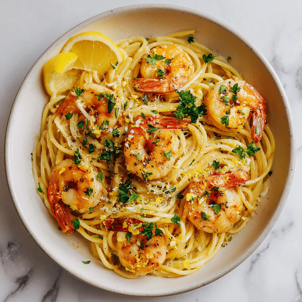 Lemon Butter Shrimp Pasta Recipe