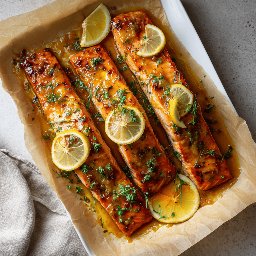 Baked Honey Mustard Salmon Recipe - Recipe Image