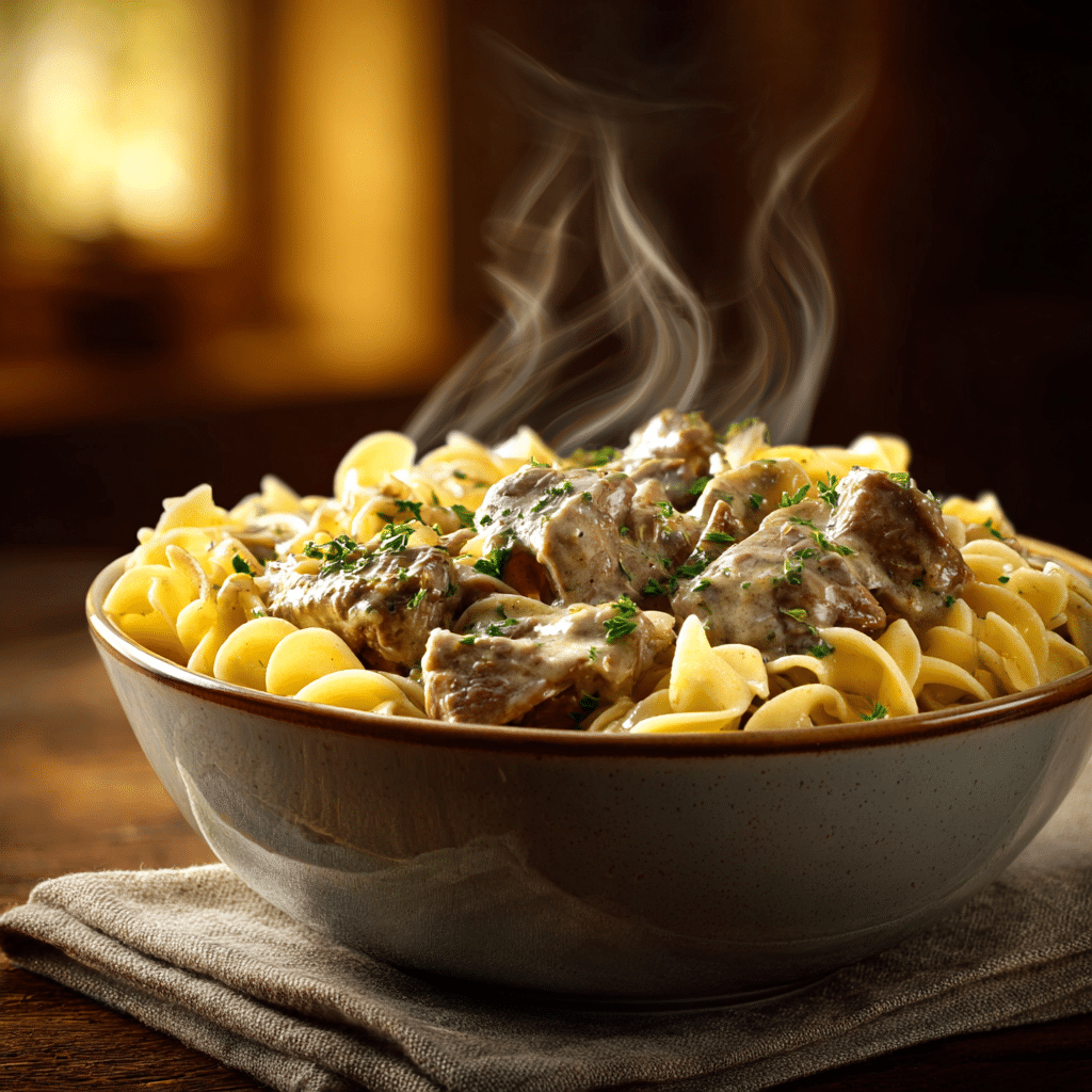 Beef Stroganoff with Egg Noodles Recipe - Recipe Image