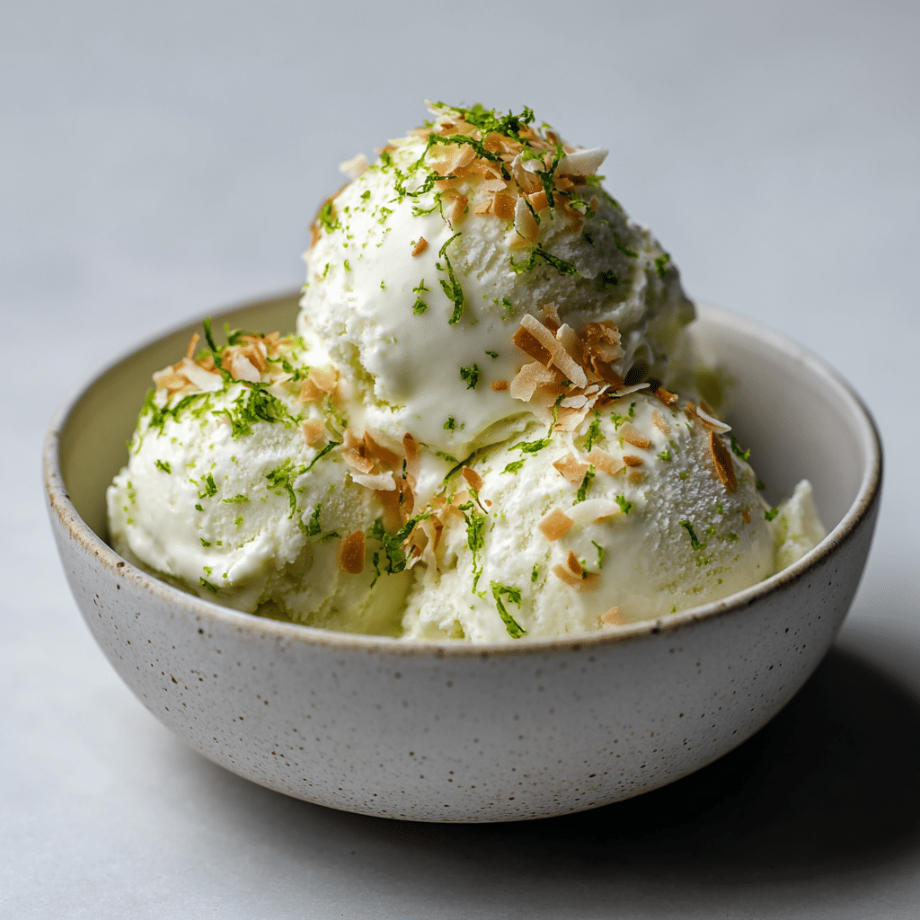 Lime Coconut Cream Ice Cream Recipe - Recipe Image