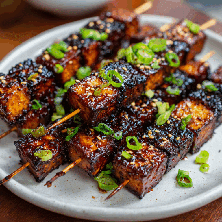 Maple-Soy Glazed Tempeh Skewers Recipe