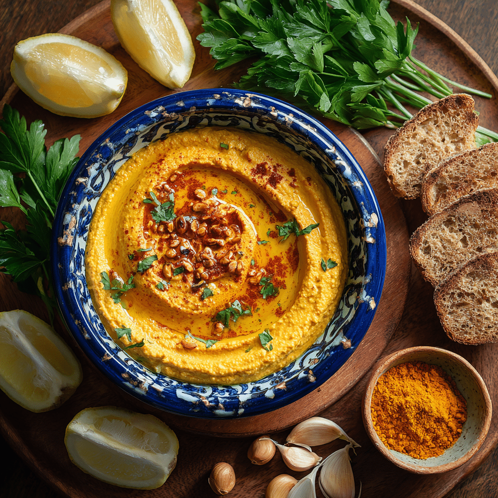 Golden Turmeric Hummus Recipe - Recipe Image