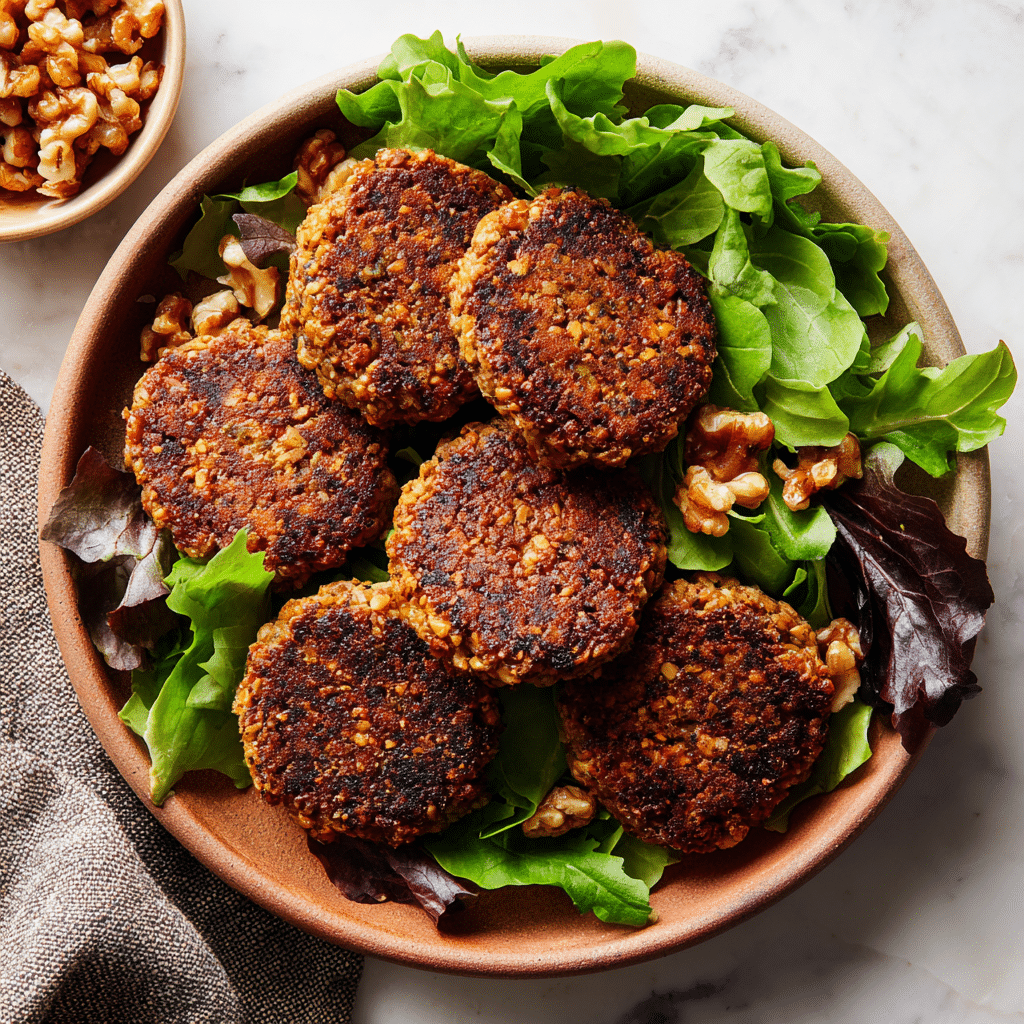Spiced Lentil & Walnut Patties Recipe - Recipe Image