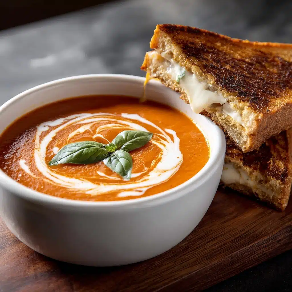 Creamy Tomato Basil Soup with Grilled Cheese
 - Recipe Image