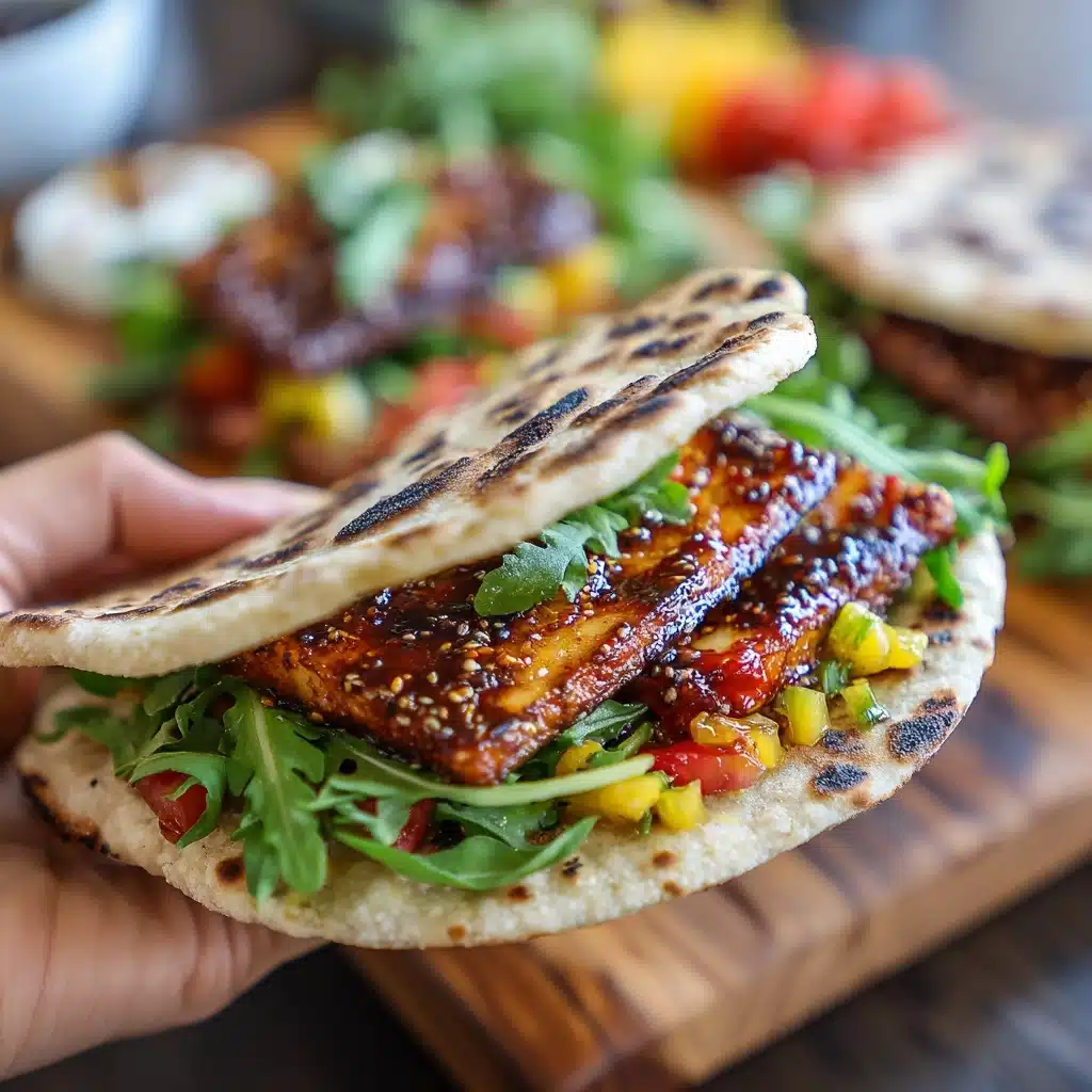 Honey Balsamic Halloumi Tacos with Peach Salsa Recipe - Recipe Image