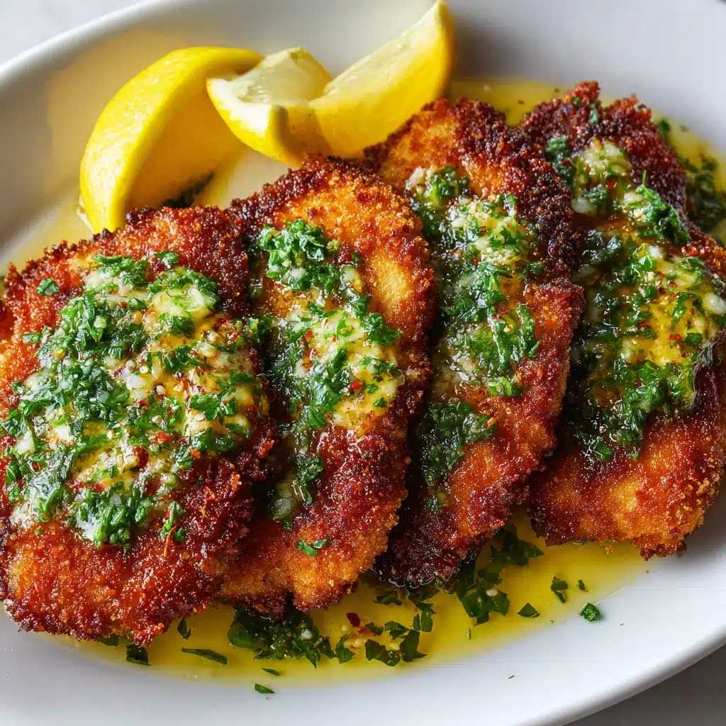Crispy Lemon Chicken Cutlets with Salmoriglio Sauce Recipe - Recipe Image