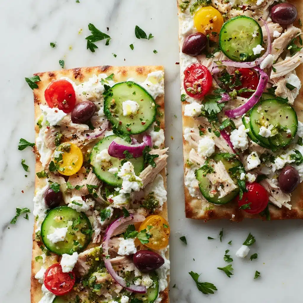 Mediterranean Chicken Flatbread Recipe - Recipe Image