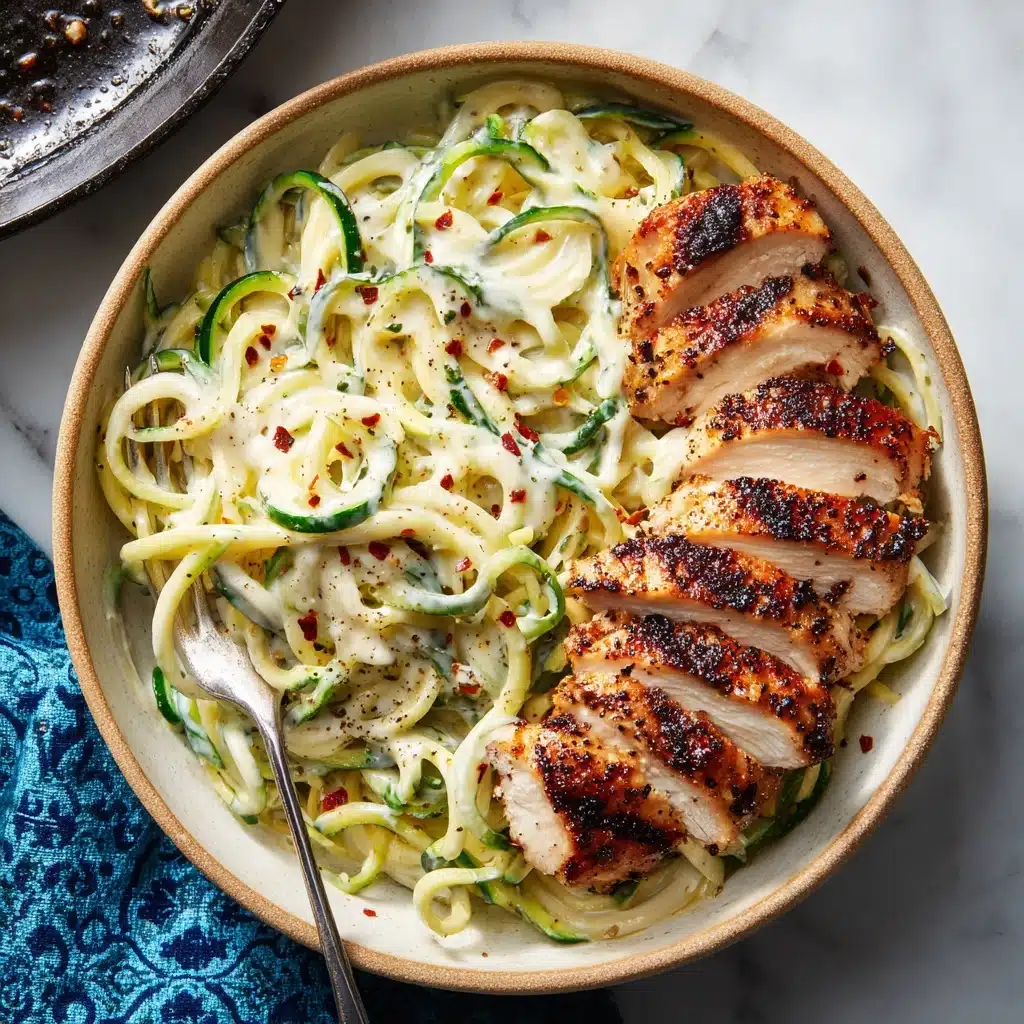 Zucchini Noodle Chicken Alfredo Recipe - Recipe Image