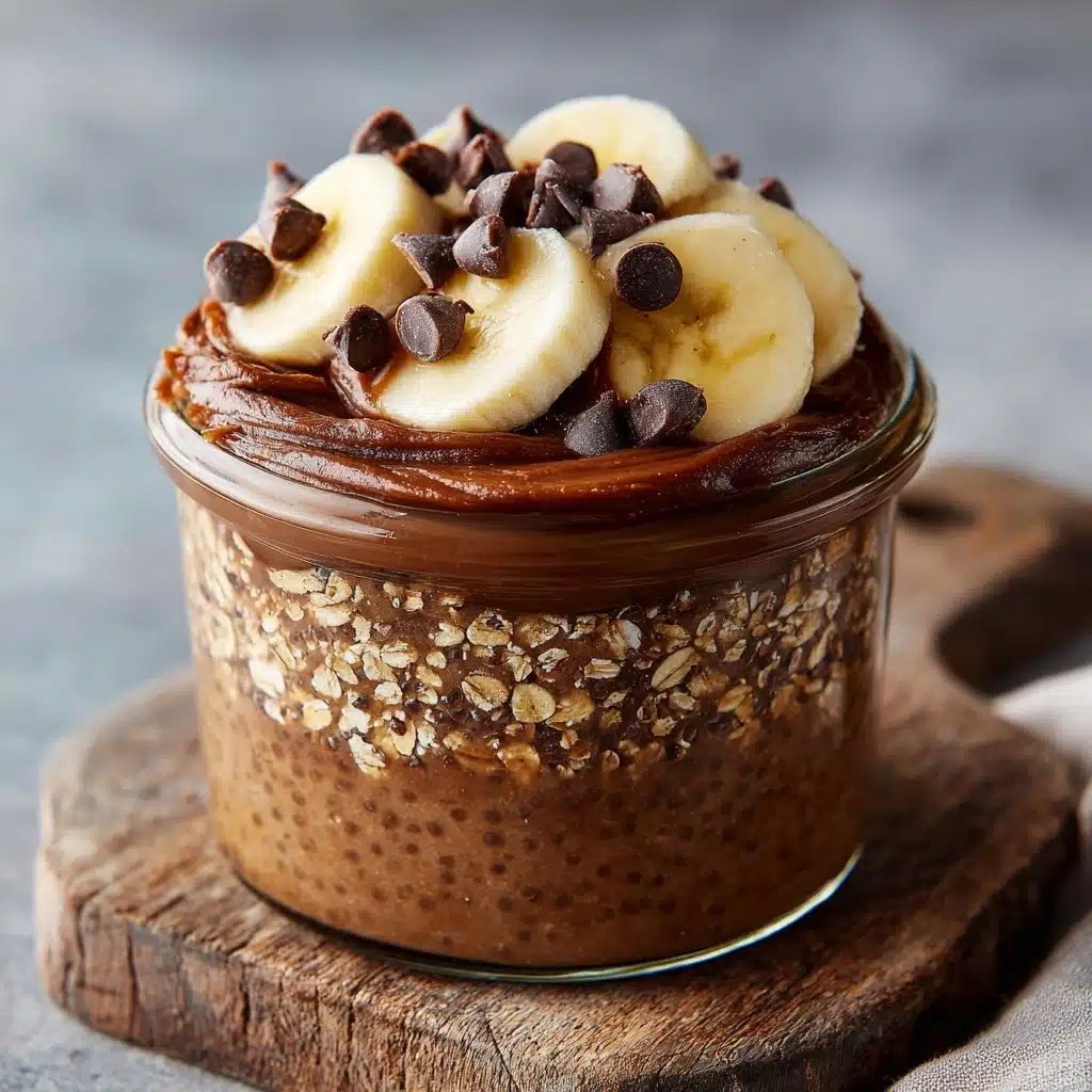 Peanut Butter Chocolate Overnight Oats Recipe - Recipe Image