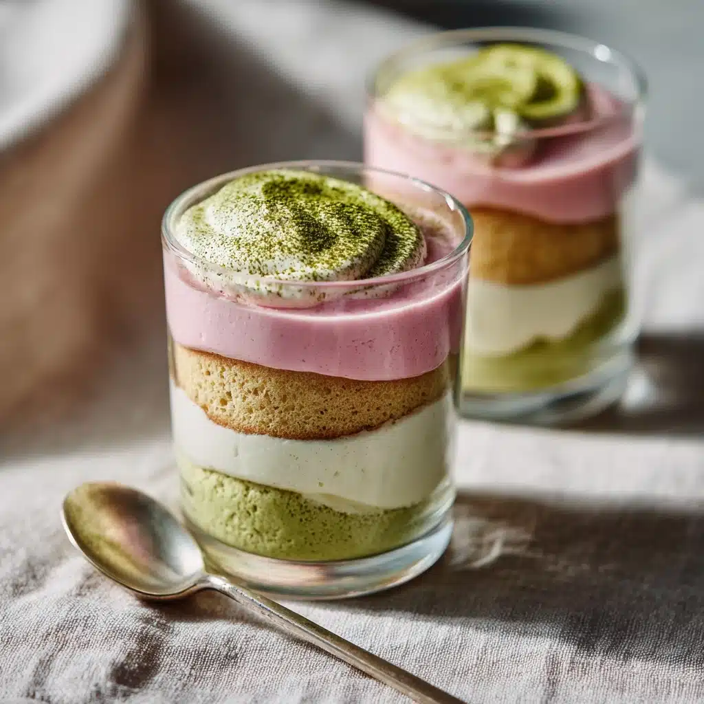 Strawberry Matcha Tiramisu Cups Recipe - Recipe Image