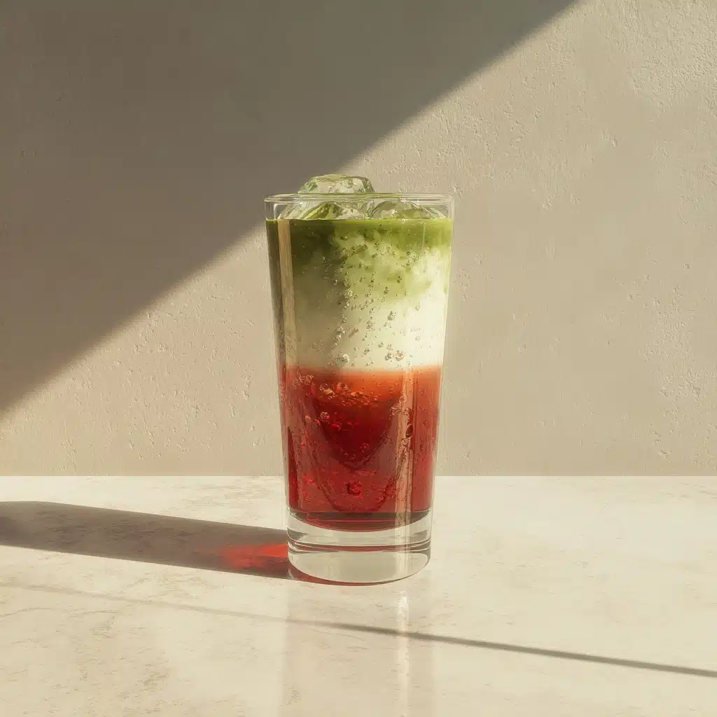 Iced Strawberry Matcha Macchiato Recipe - Recipe Image