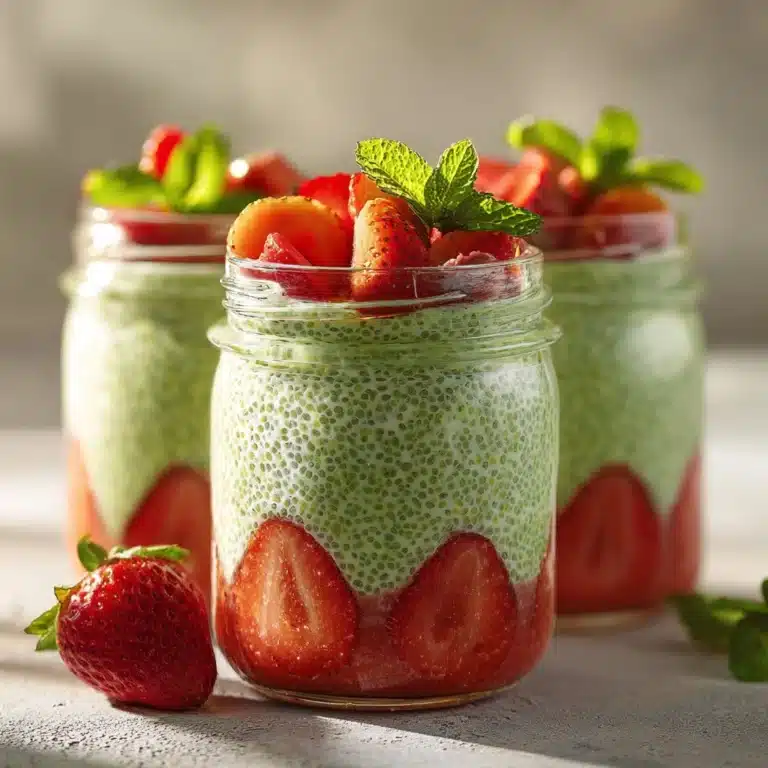 Strawberry Matcha Chia Pudding Recipe