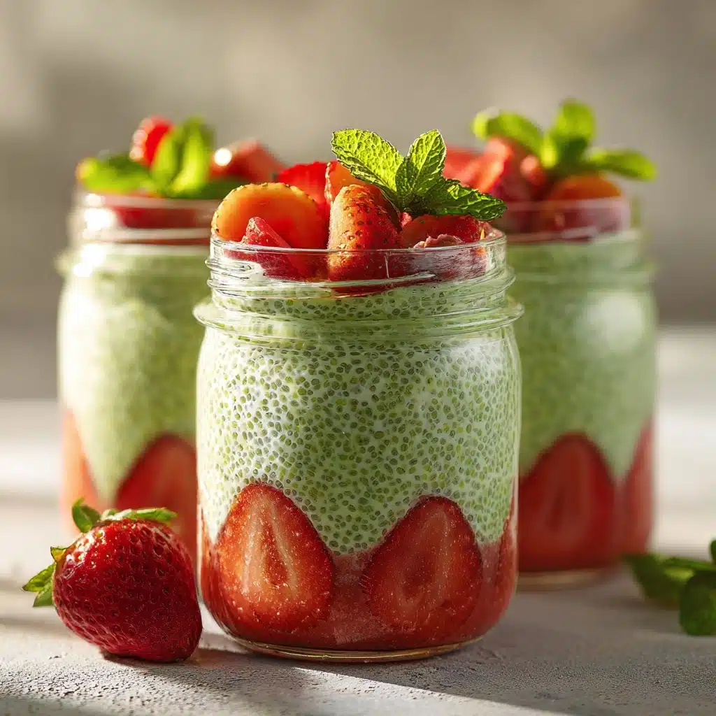Strawberry Matcha Chia Pudding Recipe