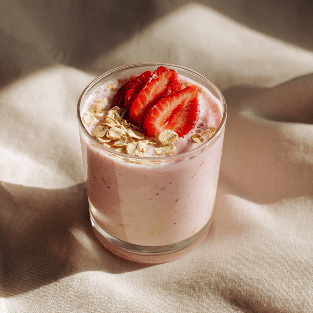 Strawberry Oat Breakfast Shake Recipe - Recipe Image