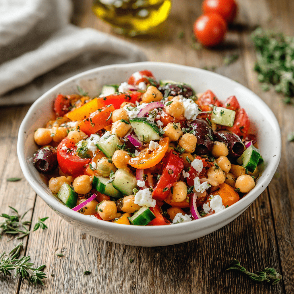 Mediterranean Chickpea Salad Recipe - Recipe Image