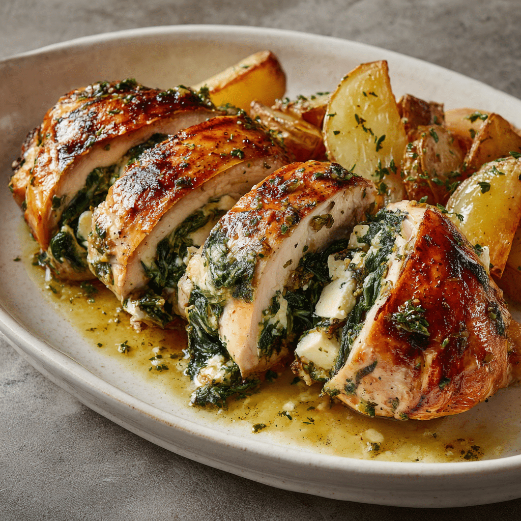 Spinach and Feta Stuffed Chicken Breast Recipe - Recipe Image