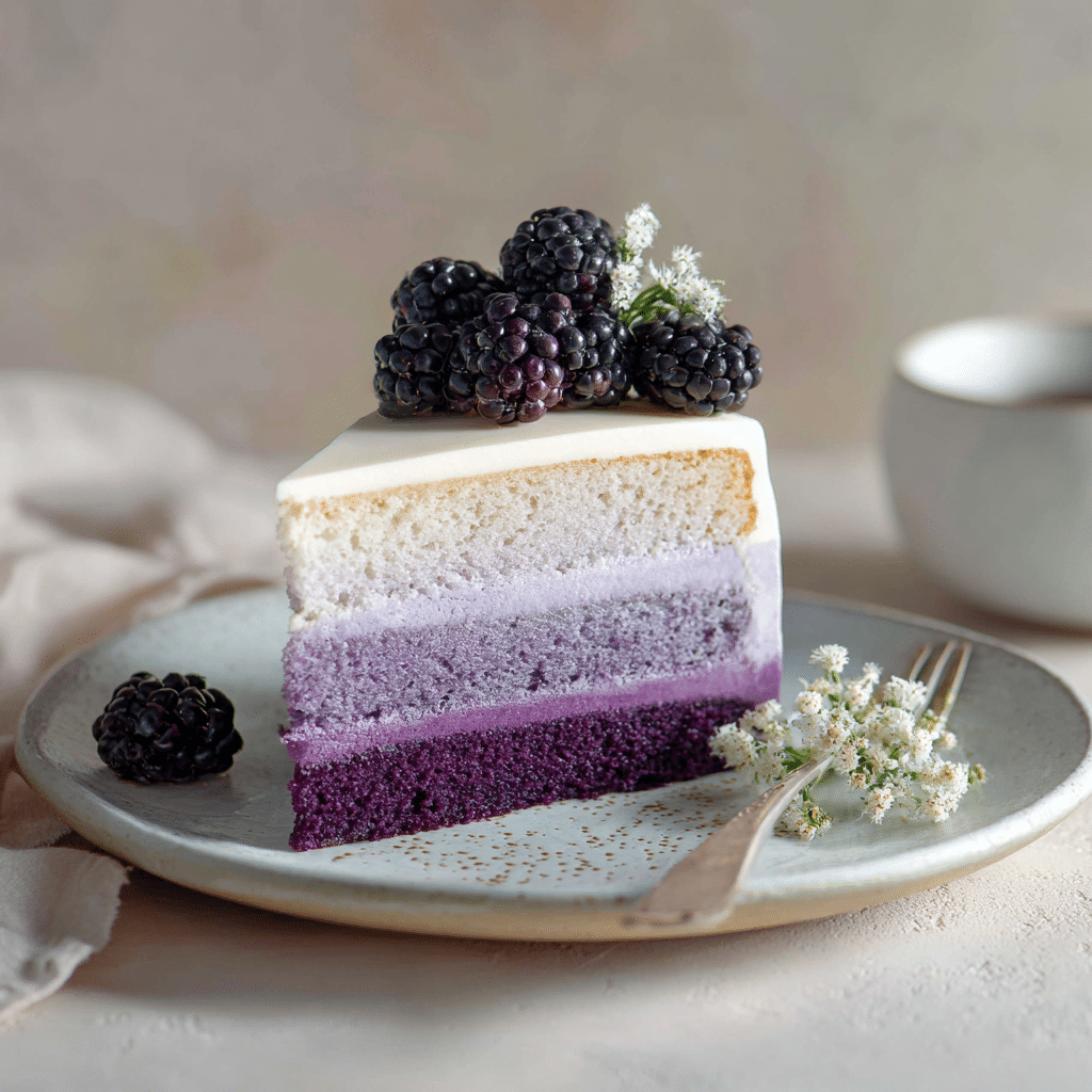 Blackberry Ombre Cake Recipe - Recipe Image