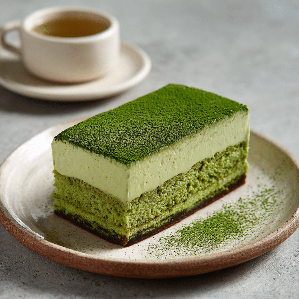 Matcha Green Tea Mousse Cake Recipe - Recipe Image