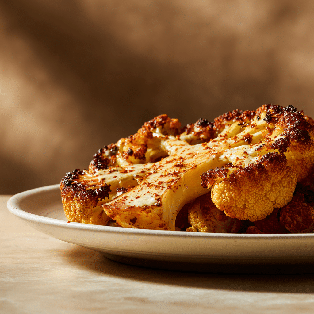 Charred Cauliflower Steaks with Tahini Drizzle Recipe