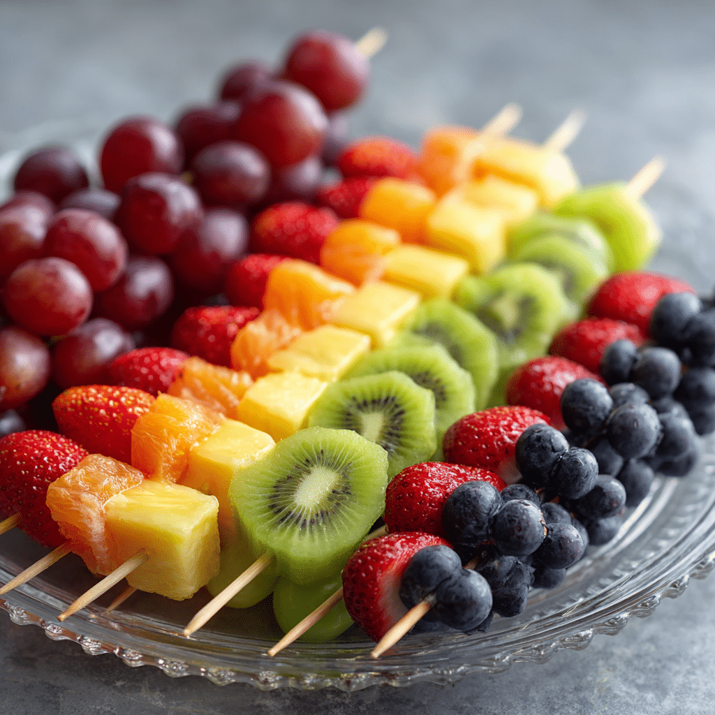 Rainbow Fruit Skewers Recipe - Recipe Image