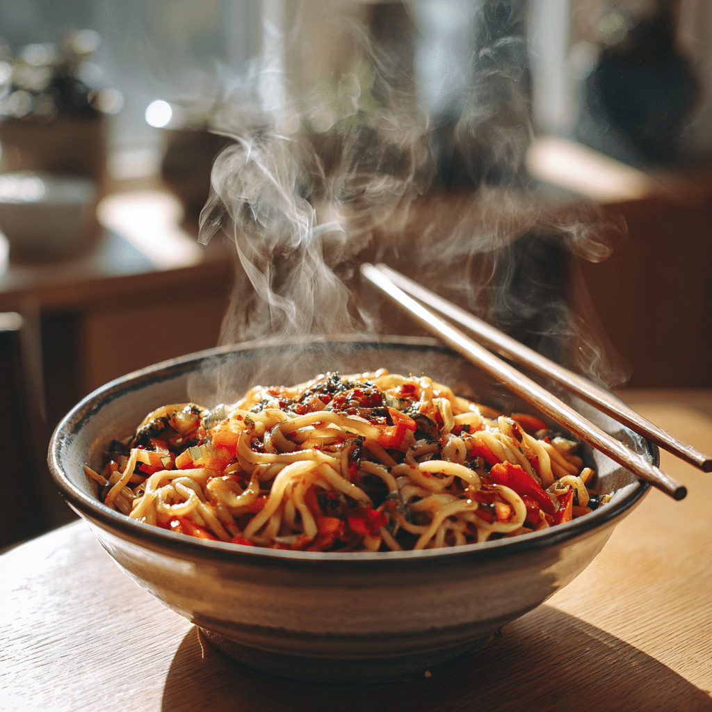 Fiery Noodle Stir-Fry Recipe - Recipe Image