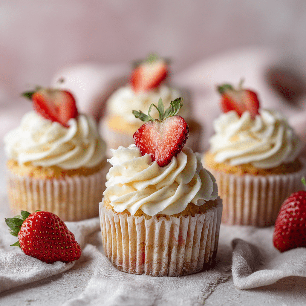 Strawberry Cheesecake Cupcakes Recipe - Recipe Image
