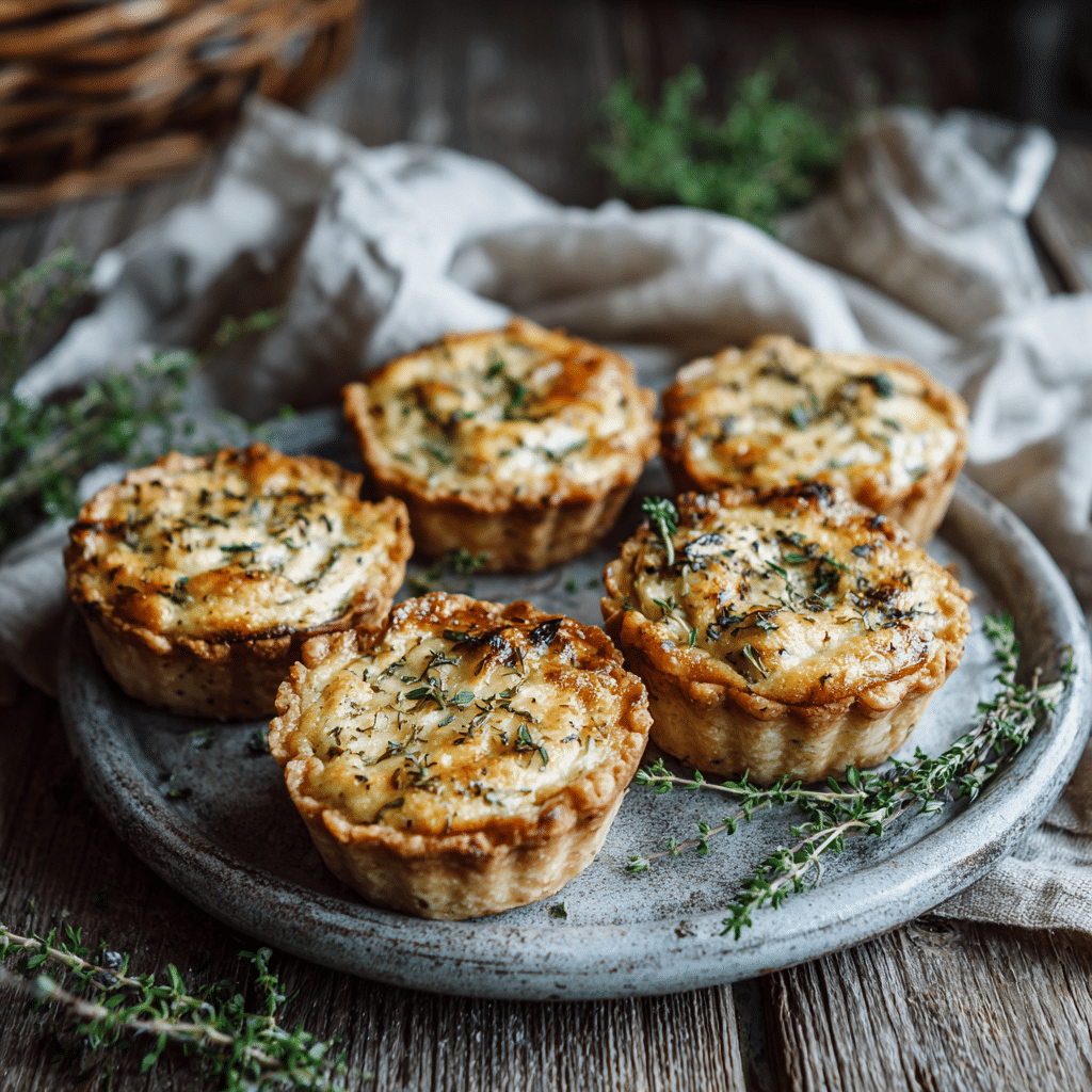 Savory Mushroom Mini Quiches Recipe