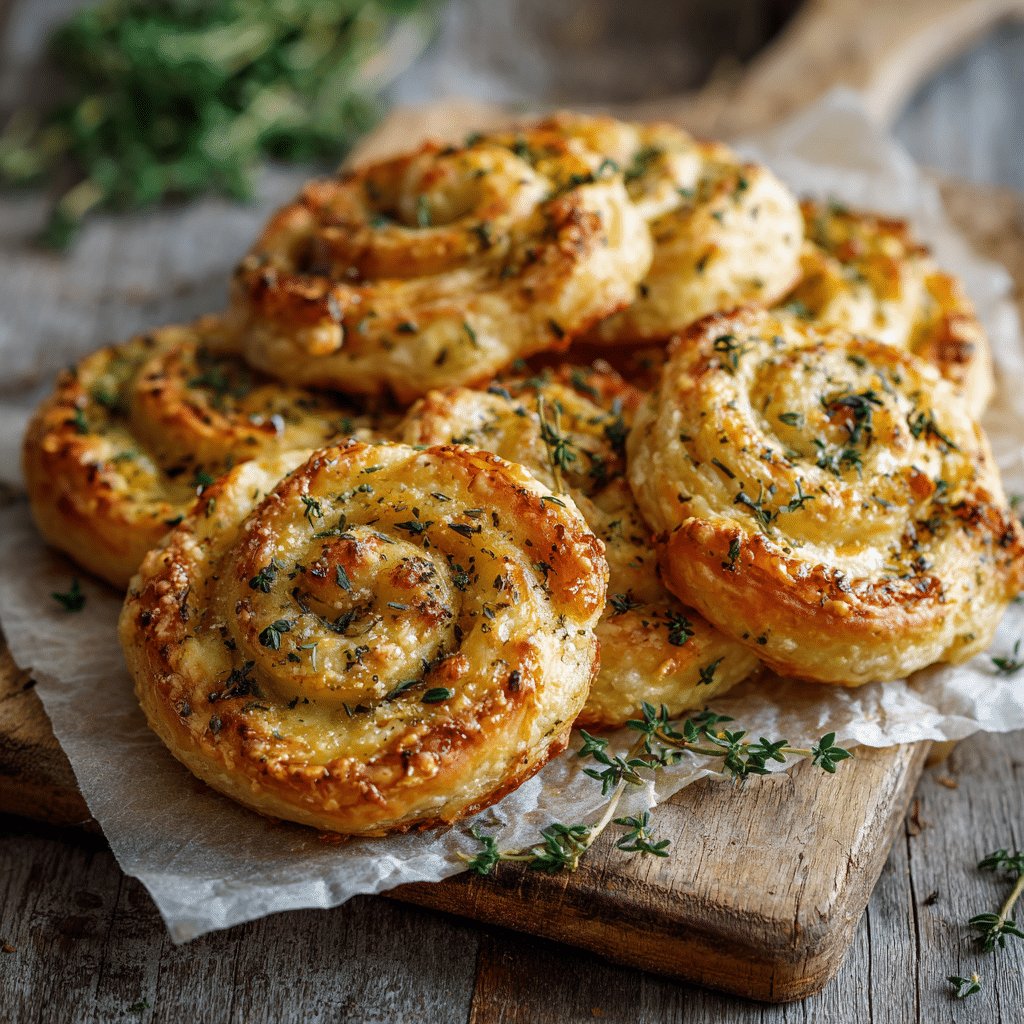 Cheese and Herb Puff Swirls Recipe - Recipe Image
