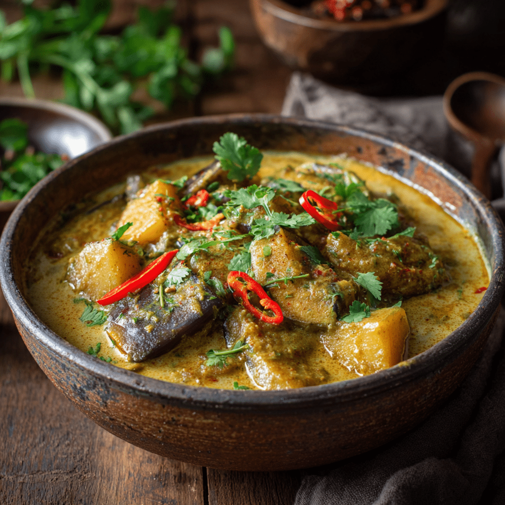 Creamy Potato & Eggplant Curry (Indian Style) Recipe