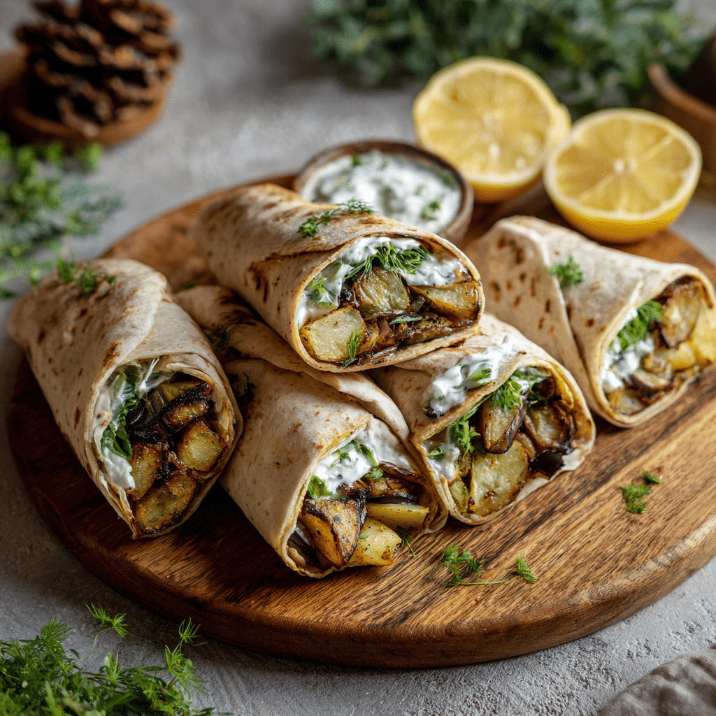 Eggplant & Potato Wraps Recipe - Recipe Image