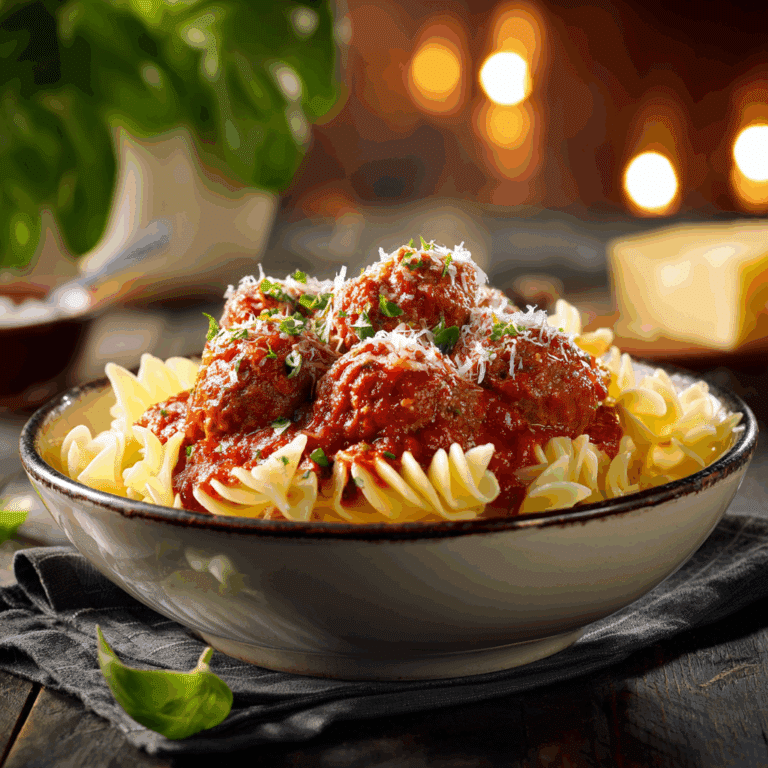 Olive Garden Meatballs Pasta (Print-Friendly Version) Recipe